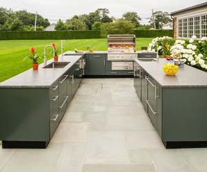 Custom Wooden Outdoor Kitchen <b>Cabinet</b> for BBQ Dining Apartments Malls <b>Wine</b> Cellars Hospitals Villas Supermarkets - Product Image 1