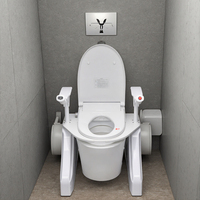 Chaise de toilette inclinable et relevable pour personnes âgées