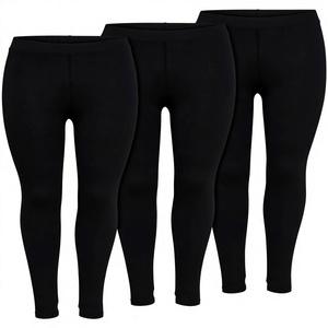 Leggings Negros Sólidos para Mujer, Cintura Media, Largos, Pantalones de Yoga, Elásticos en Cuatro Direcciones, Transpirables, Ropa Deportiva - Product Image 1