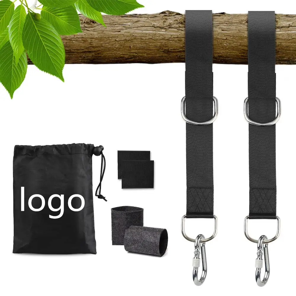 Hanging Straps Kit / Extra Long Tree Swing Straps with Safety Lock Snap Carabiner Hooks Perfect for Tree Swing Ropes