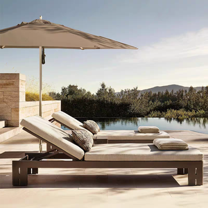 Chaise longue <span class=keywords><strong>de</strong></span> <span class=keywords><strong>jardin</strong></span> en teck pour patio, transat <span class=keywords><strong>de</strong></span> plage, chaise <span class=keywords><strong>de</strong></span> loisirs pour piscine, fauteuil inclinable - Product Image 5