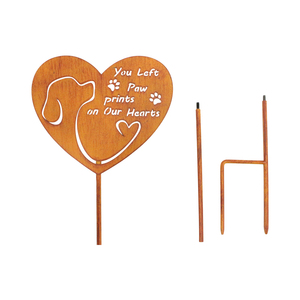 Heart Dog Shape Commemorative <strong>Plaque</strong> <strong>for</strong> <strong>Garden</strong> Decoration Iron Commemorative <strong>Plaque</strong> Plug-in <strong>for</strong> <strong>Garden</strong> Decor Metal Crafts - Product Image 3