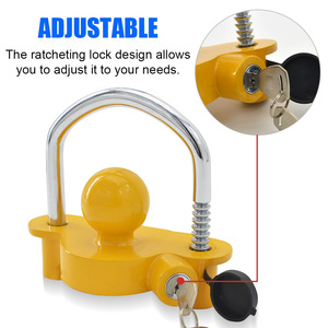 Tailer pièces accessoires réglable voyage Rv <span class=keywords><strong>camping</strong></span>-<span class=keywords><strong>car</strong></span> coupleur à billes remorque <span class=keywords><strong>attelage</strong></span> serrure - Product Image 3