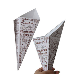 Cono <span class=keywords><strong>de</strong></span> Papel Desechable <span class=keywords><strong>de</strong></span> Grado Alimenticio para Papas Fritas, Waffles, Pollo, Palomitas <span class=keywords><strong>de</strong></span> Maíz, Caja <span class=keywords><strong>de</strong></span> Papel para Conos, Envase para Snacks para Llevar - Product Image 6