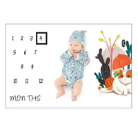 Usine En Gros Enfants Dormir Bébé Mensuel Jalon Couverture Imprimé Infant Bébé Couverture Swaddle Wrap