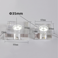 Hoher kosten günstiger moderner LED-Lichtst änder 8x8 cm PMMA Acryl Kristall kugel Kugel halter Displayst änder