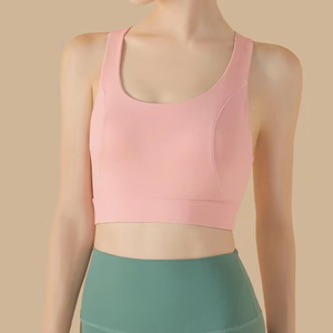Sujetador Deportivo <span class=keywords><strong>de</strong></span> Moda para Mujer con Escote Profundo en U, Copas Fijas, <span class=keywords><strong>3</strong></span> Corchetes y Soporte Medio, Ideal para <span class=keywords><strong>Yoga</strong></span> - ¡Gran Oferta! - Product Image 1
