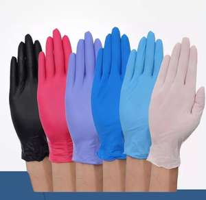 <span class=keywords><strong>Gants</strong></span> en nitrile sans poudre 3,5g 4,5g 6g rose noir bleu violet <span class=keywords><strong>Gants</strong></span> en nitrile noirs pour femmes Travaux ménagers - Product Image 2