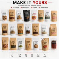 Sachets Doypack Personnalisés Givrés avec Fermeture Zip Refermable pour l'Emballage en Gros de Biscuits, Noix, Épices, Snacks et Aliments Secs