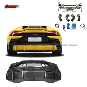ชุดแปลงกันชนหลังสไตล์ Huracan EVO คาร์บอนไฟเบอร์ ดิฟฟิวเซอร์หลัง FRP ชุดแต่งกันชนพร้อมท่อไอเสียแบบไหลสูง - Product Image 1