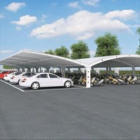 Membrane PVDF personnalisée pour abri de stationnement extérieur pour véhicules