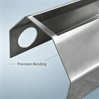 Cache d'équipement sur mesure en acier inoxydable/aluminium, finition brossée, découpes d'interface, ouverture circulaire d'extrémité pour OEM
