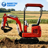 Mini-excavatrice de 1 tonne à oscillation zéro, excavatrice compacte avec largeur de chenilles réglable pour les travaux en espace restreint
