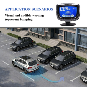 Capteur de stationnement de voiture avec écran LCD numérique, vision nocturne, alarme vocale et 4 sondes étanches pour l'aide au recul des débutants - Product Image 4