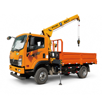 Grue mobile sur camion HAOY 3,2 tonnes avec flèche télescopique et télécommande pour plateforme de chargement