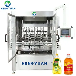 Automatic 1-5 Liters Servo Motor Piston Type Vegetable Oil BottleLiquid Filling Machine | Edible Oil PET Barre Bottling Filler