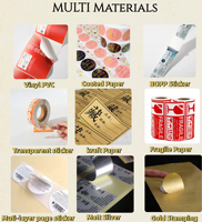 Étiquette d'impression personnalisée, autocollant holographique pour produit, emballage, étiquette adhésive imperméable en rouleau, étiquette en vinyle, autocollant de logo