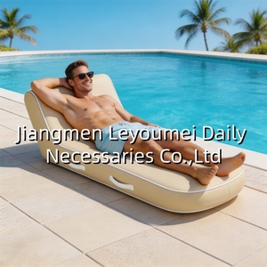 <b>Inflatable</b> Lounger Chair with Fabric Cover, Anti-Slip Wear-Resistant Soft Skin-Friendly Air <b>Sofa</b> for Pool Beach Outdoor Leisure - Product Image 5