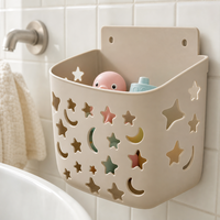 Organisateur de jouets de bain en silicone personnalisé pour baignoire avec ventouse, support de rangement pour jouets de bain, organisateur de jouets de baignoire