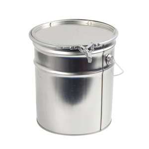 Bidon en métal bleu imprimé ZM 25L, seau étanche antivol <span class=keywords><strong>antirouille</strong></span> pour le stockage de peinture industrielle - Product Image 1