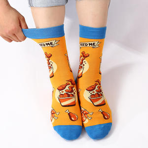 Nueva moda Crazy Snack Food <span class=keywords><strong>Pizza</strong></span> Sushi café pollo pierna fideos calcetines mujeres hombres novedad divertidos calcetines de algodón - Product Image 3
