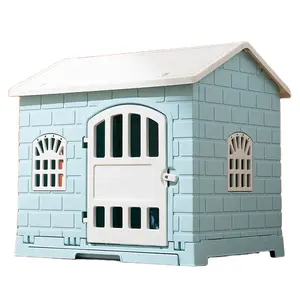 2022 New Easy To Assemble Eco-friendly Plastic Pet House Outdoor Dog Kennel With Toilet