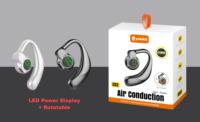 Earbud Nirkabel Olahraga C52 dengan Layar Daya Digital LED yang Dapat Diputar, OWS Single-Ear Hanging Air Conductance, Tahan Air IPX4, BT V5.3