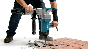 <span class=keywords><strong>Marteau</strong></span> de démolition électrique robuste à haute énergie d'impact pour la rupture et le ciselage du béton, usage professionnel en construction - Product Image 2