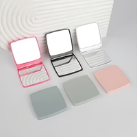 Miroir de maquillage pliable carré simple en plastique Zonyin, personnalisable avec logo, mini miroir de poche portable pour femme, idéal comme cadeau