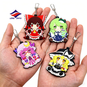 Longzhiyu, 20 Años de Experiencia en la Fabricación de Llaveros de PVC Personalizados, Llavero de Goma de PVC Suave 2D con Dibujos Animados, Llavero Plano con Logotipo Empresarial - Product Image 2
