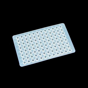 Couverture d'étanchéité en silicone à 96 puits pour plaque à puits profonds carrés de 96 puits, pour l'extraction d'ADN - Product Image 1
