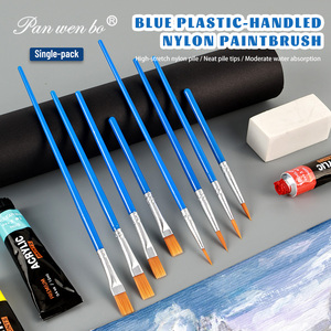 Pinceles Planos Azules para Pintura Acrílica, Óleo, Acuarela, Pinceles Artísticos para Pintar el Cuerpo, la Cara, Rocas y Lienzos - Product Image 4