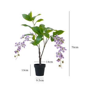 Simulación Transfronteriza de Plantas Verdes, Árbol de <span class=keywords><strong>Jazmín</strong></span> <span class=keywords><strong>en</strong></span> <span class=keywords><strong>Maceta</strong></span>, Adornos de Interior, Flores Decorativas, Planta de Simulación para Jardinería - Product Image 4