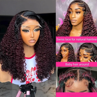 Perruque Cheveux Humains Bouclés Pixie 13x4 HD Lace Frontale Brésilienne Vierge Non Traitée, Pré-épilée, Prête à Porter, Perruques Complètes Sans Colle HD Lace Frontale