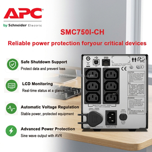 Schneider <span class=keywords><strong>APC</strong></span> SMC750I-CH Onduleur intelligent monophasé 750VA/500W avec batterie au plomb-acide et stabilisation AVR pour ordinateurs de bureau - Product Image 3