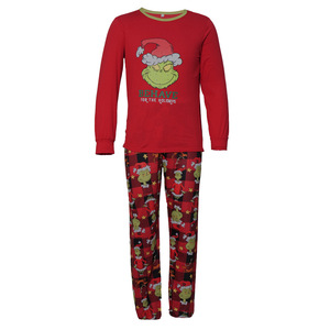 Conjuntos de Pijamas Térmicos de Malha com Estampa de Desenho Animado para Mulheres, Moda Coreana Personalizada para o Outono de 2023, Pijamas de Natal para a Família - Product Image 3