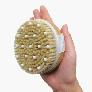 Brosse <span class=keywords><strong>de</strong></span> <span class=keywords><strong>bain</strong></span> en bois, brosse pour le corps humide et sec, brosse exfoliante, gommage corporelle - Product Image 2