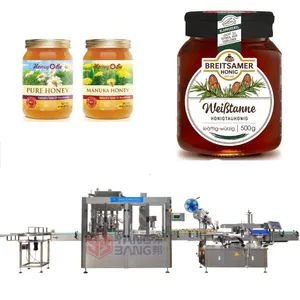 YB-JG4B Automatic Ketchup Peanut Butter Honey Tomato Paste Filling Capping Labeling Machine