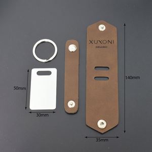 Modern Durable <b>Leather</b> Photo <b>Keychain</b>, Pictures Album <b>Keychain</b>, Laser Engraving, <b>Leather</b> Keyring DIY Gifts, Blue Factory - Product Image 5