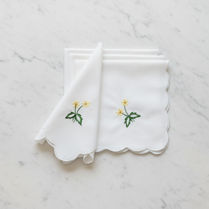 Serviettes en lin, broderie personnalisée, serviettes florales, serviettes festonnées, serviettes <span class=keywords><strong>de</strong></span> <span class=keywords><strong>table</strong></span>, serviettes <span class=keywords><strong>de</strong></span> fête, usine d'origine - Product Image 1