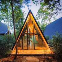 Maisons préfabriquées de forme triangulaire, cabane en A de 20 pieds, maison en alliage d'aluminium, maison triangulaire de luxe pour hôtels, maison préfabriquée