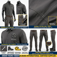 Ensemble uniforme de travail personnalisé pour mécanicien automobile, polo à manches courtes résistant à l'huile, pantalon de travail multi-poches pour ateliers de réparation