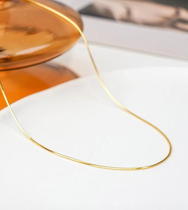 Gioielli in Oro AU750 18K Vero Collana a Catena a Spina di Pesce da 0.4mm Gioielli in Oro Vero 18K Gioielli di Moda Bracciali da <span class=keywords><strong>Donna</strong></span> - Product Image 4