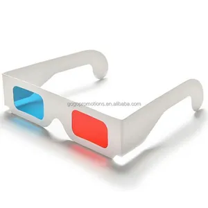 Factory supply Paper Glasses customize logo Red Blue Cyan Movie Game 3d Dimensional Anaglyph Frame Vision Glasses