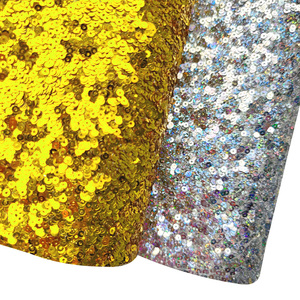 Shiny <strong>Large</strong> Sequin Solid Color Chunky Glitter PU Fabric Canvas Back Making Shoe Bag Decoration Hair <strong>Bow</strong> Car Sofa - Product Image 4