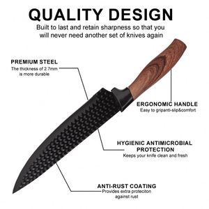 Cuchillos de Cocina Modernos y Ecológicos, Accesorios de Cocina Hechos a Mano, Cuchillo para Verduras con Mango de Acero Inoxidable Antiadherente - Product Image 2