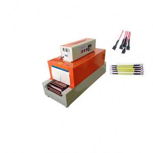 Semi <b>Auto</b> Shrink Machine Carton <b>Battery</b> Heat Shrinking Sleeve Shrink Packaging Machine - Product Image 1