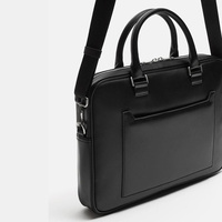 Porte-documents en cuir PU pour homme, grande capacité, design tendance, pour ordinateur portable et téléphone portable, sacs à main décontractés pour affaires