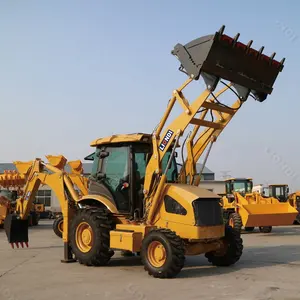 Compacte Kleine Backhoe Loader Tractor Met Front End Loader