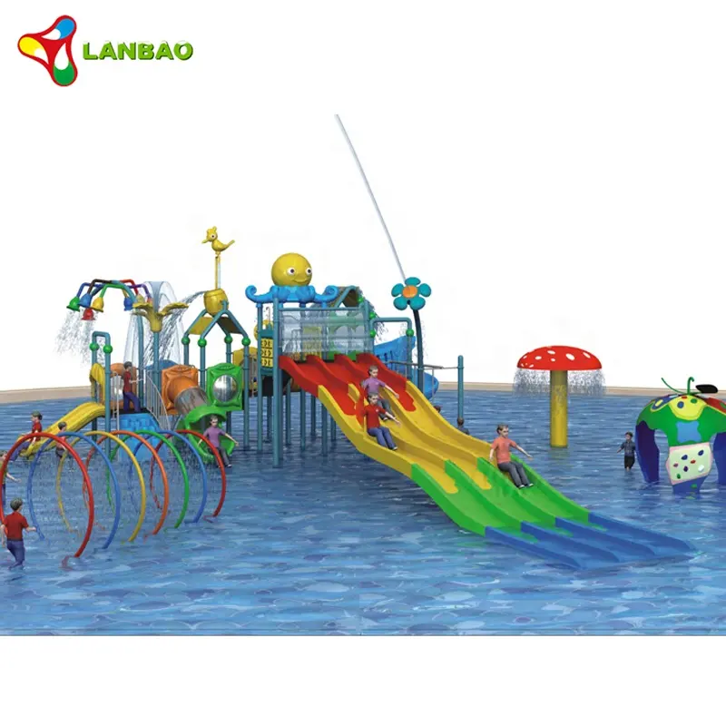 Superior quality entertainment outdoor playground water park kids plastic water slide for sale amusement park